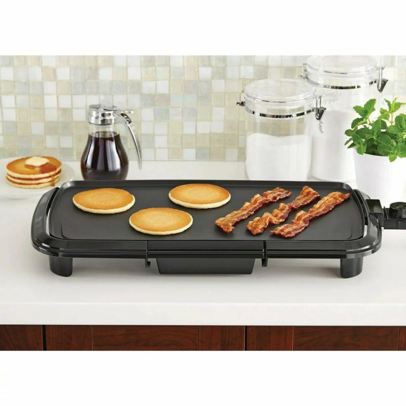 Appliances |  20" Black Griddle With Adjustable Temperature Control – Dishwasher Safe Appliances Appliances