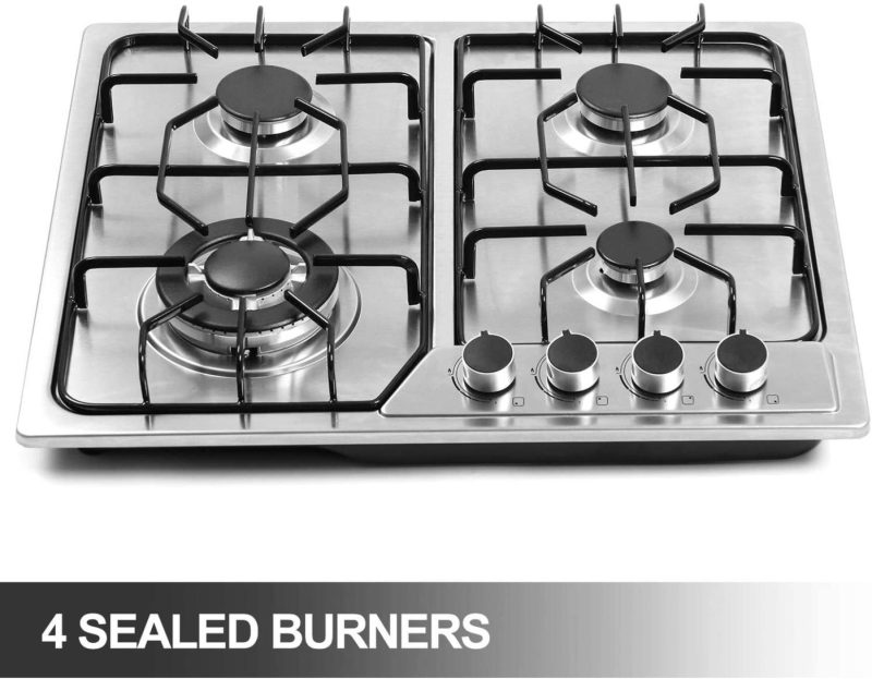 Appliances |  22″X20″ Built In Gas Cooktop 4 Burners Stainless Steel Stove With Ng/Lpg Conversion Kit Thermocouple Protection And Easy To Clean (20Wx22L) Appliances Appliances