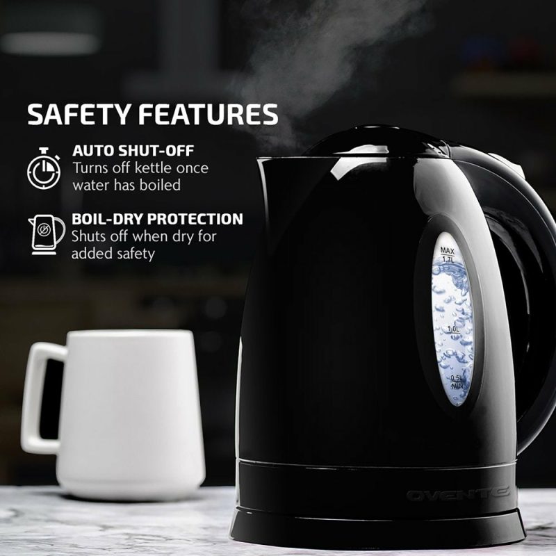 Appliances |  Electric Kettle Hot Water Heater 1.7 Liter – Bpa Free Fast Boiling Cordless Water Warmer – Auto Shut Off Instant Water Boiler For Coffee & Tea Pot – Black Kp72B Appliances Appliances