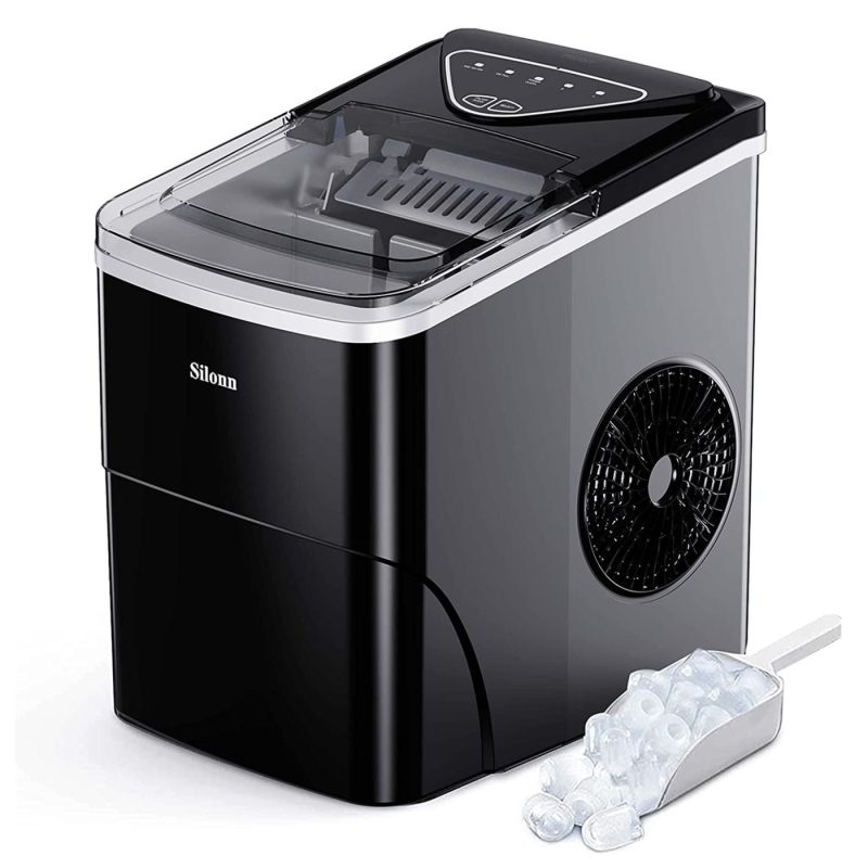 Appliances |  Ice Makers Countertop, 9 Cubes Ready In 6 Mins, 26Lbs In 24Hrs, Self-Cleaning Ice Machine With Ice Scoop And Basket, 2 Sizes Of Bullet Ice For Home Kitchen Office Bar Party Appliances Appliances