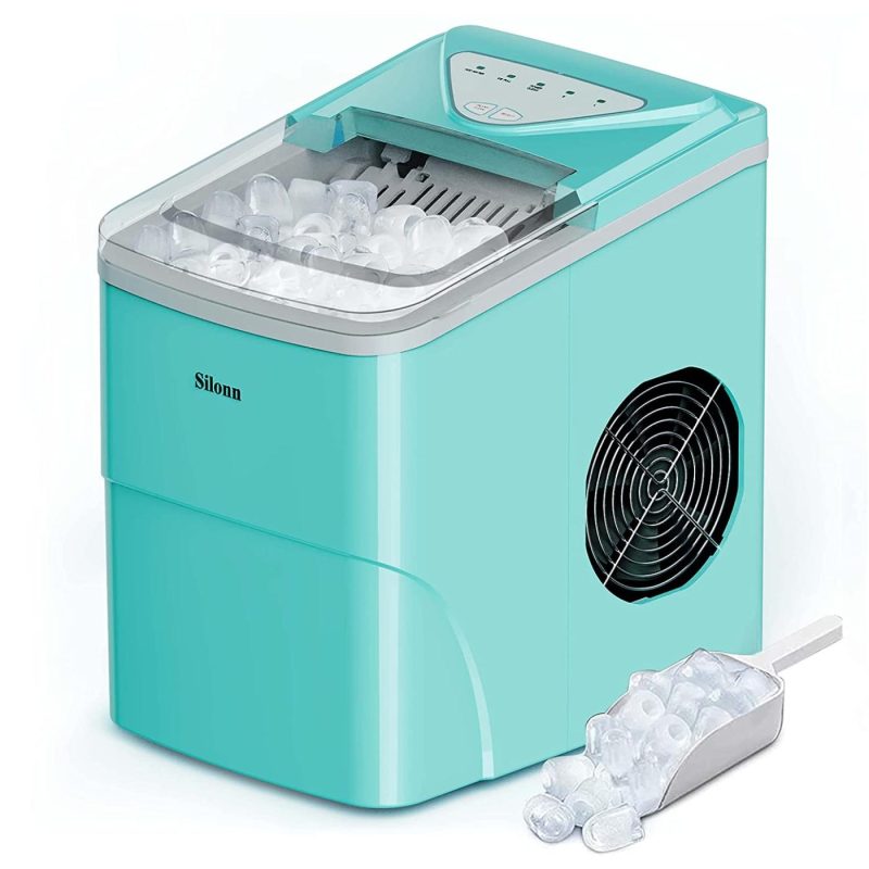 Appliances |  Ice Makers Countertop, 9 Cubes Ready In 6 Mins, 26Lbs In 24Hrs, Self-Cleaning Ice Machine With Ice Scoop And Basket, 2 Sizes Of Bullet Ice For Home Kitchen Office Bar Party Appliances Appliances