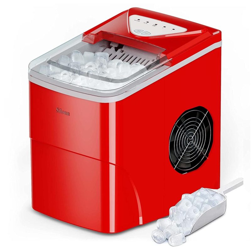 Appliances |  Ice Makers Countertop, 9 Cubes Ready In 6 Mins, 26Lbs In 24Hrs, Self-Cleaning Ice Machine With Ice Scoop And Basket, 2 Sizes Of Bullet Ice For Home Kitchen Office Bar Party Appliances Appliances