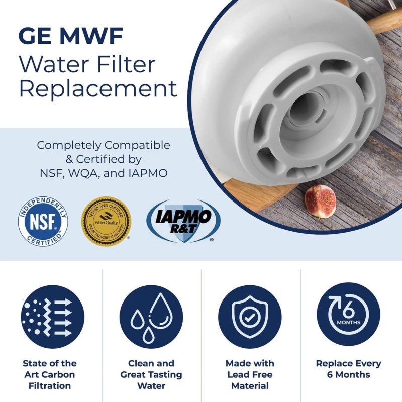 Appliances |  Pureline Mwf Water Filter Replacement. Compatible With Ge Mwf And Mwfp, Mwfa, Mwfap, Mwfint, Gwf, Gwfa, Hwf, Hwfa, Hdx Fmg-1, Smartwater, Wfc1201, Gse25Gshecss, 197D6321P006 (3 Pack) Appliances Appliances