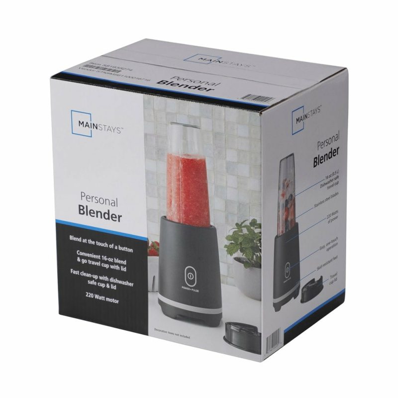 Appliances |  Single Serve Blender,16 Oz Black,With One Travel Lid Appliances Appliances