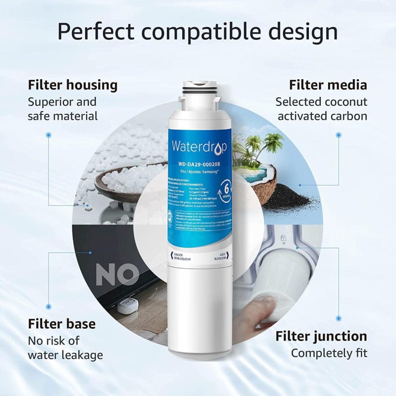 Appliances |  Waterdrop Da29-00020B Refrigerator Water Filter, Replacement For Samsung Haf-Cin/Exp, 3 Pack Appliances Appliances