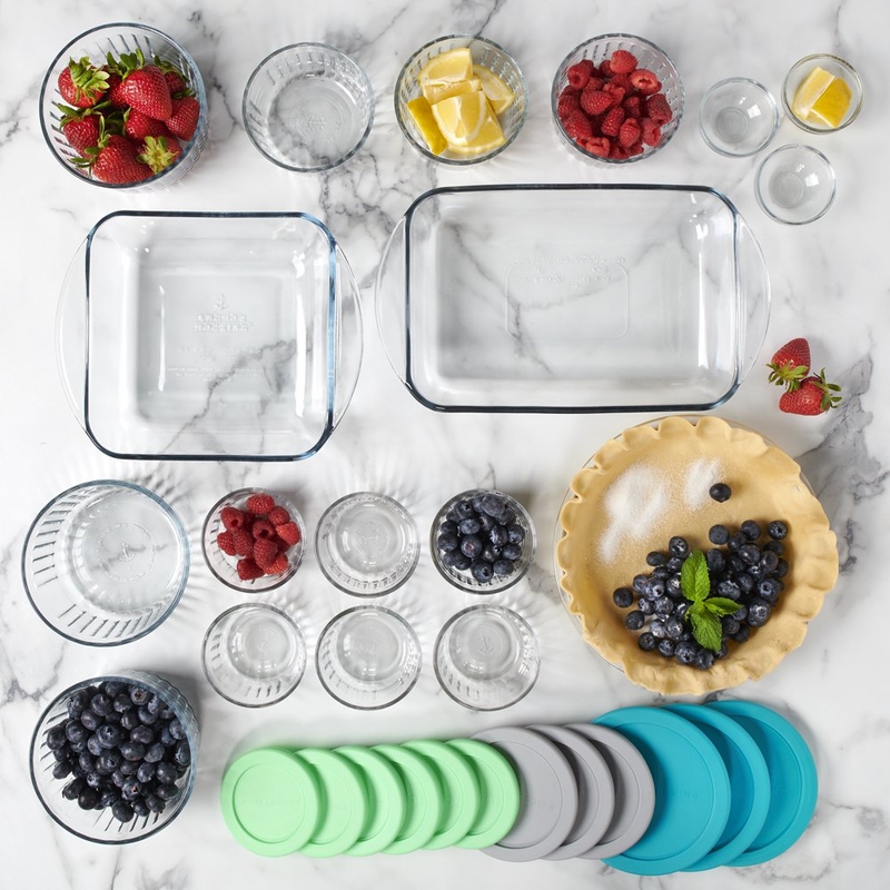 Bakeware |  30 Piece Glass Food Storage Containers & Glass Baking Dishes Set Home Decor & Cleaning Anchor Hocking