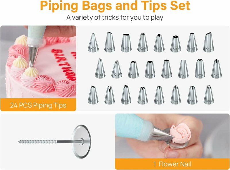 Bakeware |  32-Piece Piping Bags And Tips Set Bakeware Bakeware