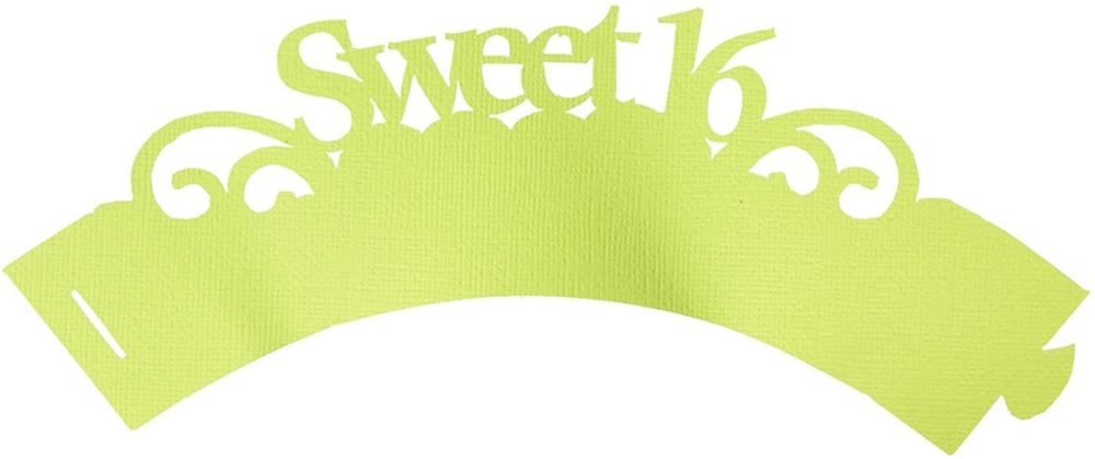 Bakeware |  All About Details Sweet 16 Cupcake Wrappers, Set Of 12 (Lime Green), 3" In Top Diameter, 2" In Bottom Diameter & 1.75" Height Bakeware All About Details