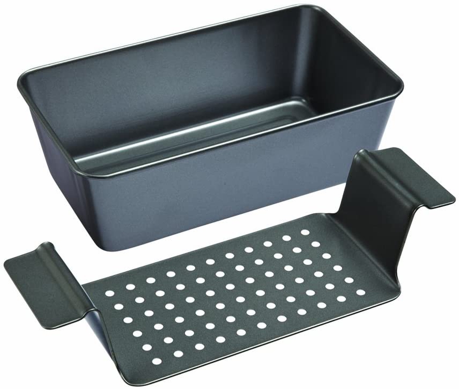 Bakeware |  Chicago Metallic Non-Stick 2-Piece Healthy Meatloaf Set, Grey Bakeware 37801