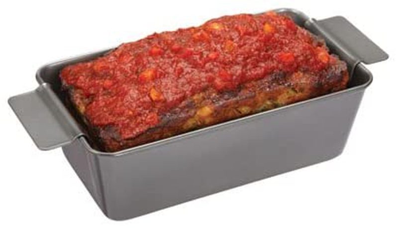 Bakeware |  Chicago Metallic Non-Stick 2-Piece Healthy Meatloaf Set, Grey Bakeware 37801