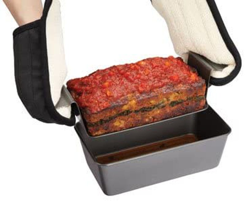 Bakeware |  Chicago Metallic Non-Stick 2-Piece Healthy Meatloaf Set, Grey Bakeware 37801