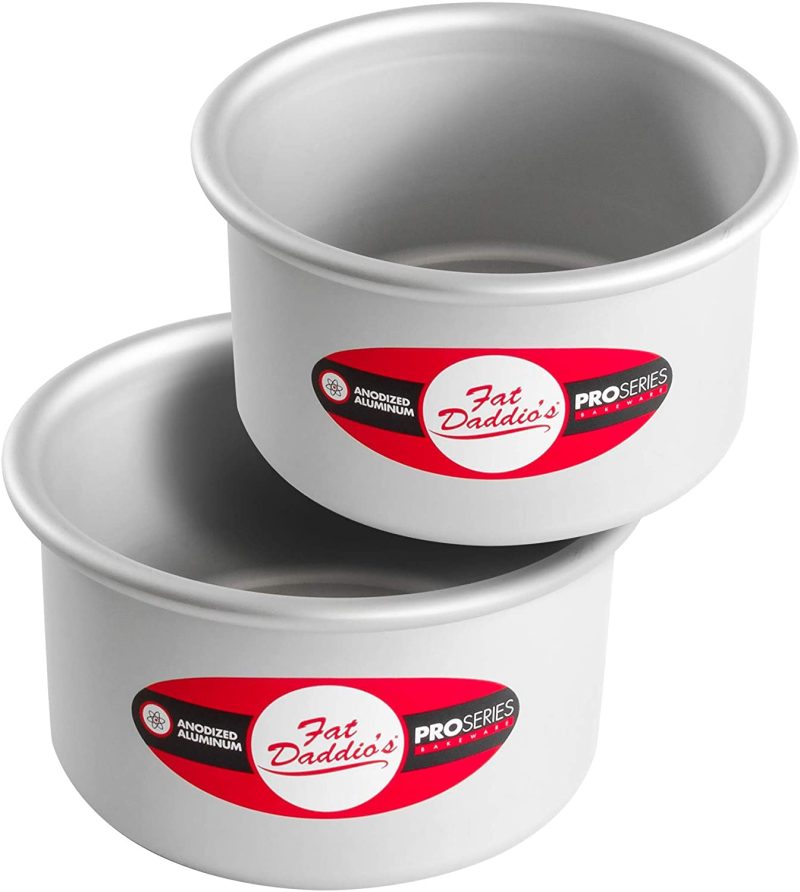 Bakeware |  Fat Daddio’s Anodized Aluminum Round Cake Pans, 2 Piece Set, 5 X 3 Inch Bakeware Bakeware