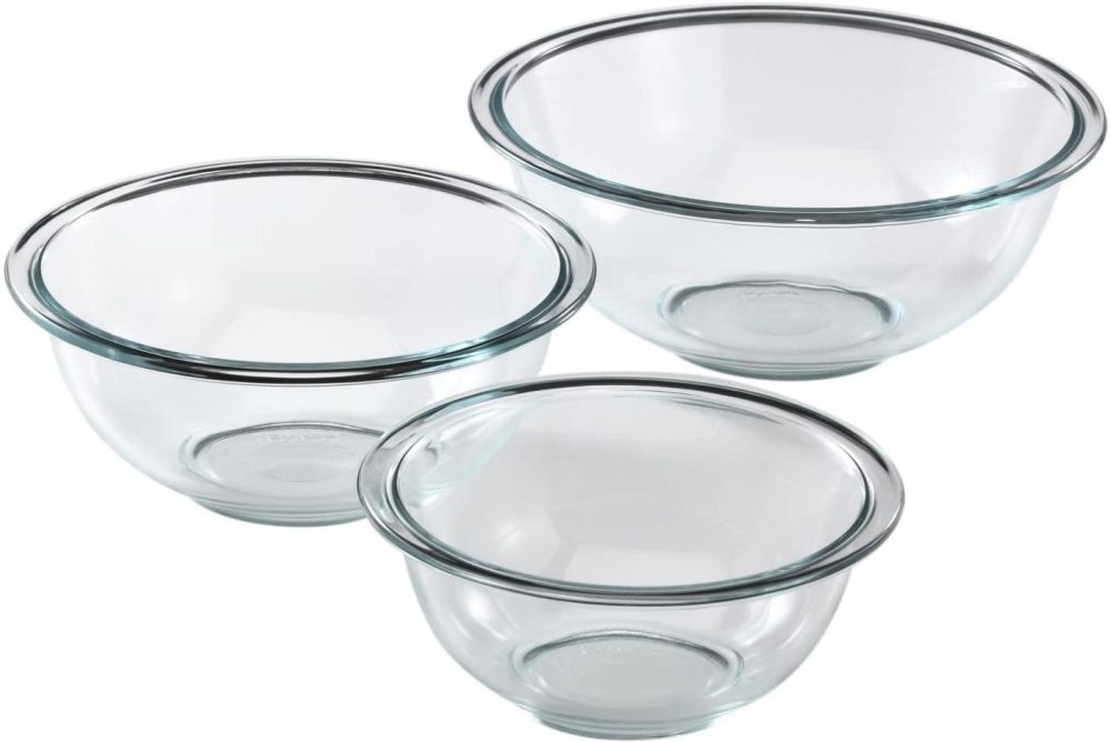 Bakeware |  Pyrex 1118441 Prepware Mixing Bowl Set, 3-Piece, Clear Bakeware Bakeware