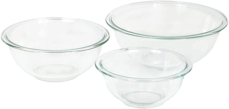 Bakeware |  Pyrex 1118441 Prepware Mixing Bowl Set, 3-Piece, Clear Bakeware Bakeware