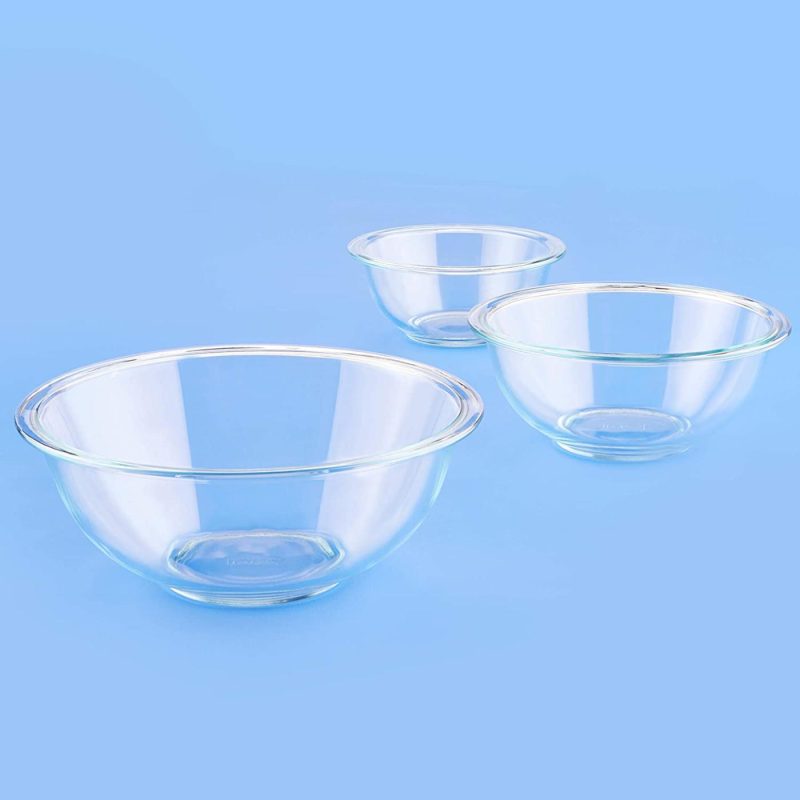 Bakeware |  Pyrex 1118441 Prepware Mixing Bowl Set, 3-Piece, Clear Bakeware Bakeware