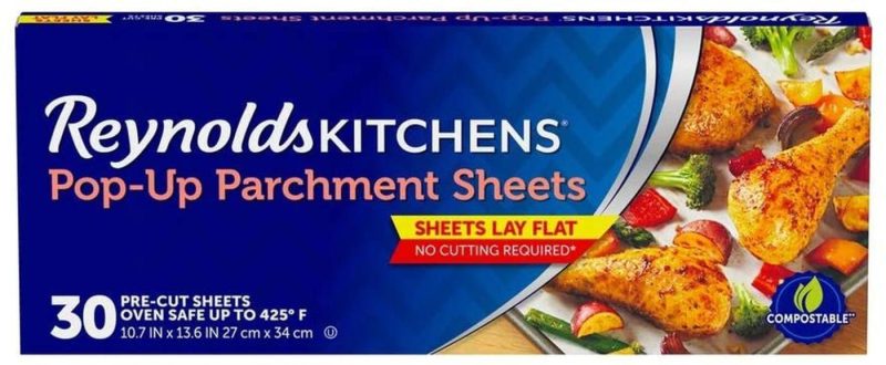 Bakeware |  Reynolds Kitchens Pop-Up Parchment Paper Sheets, 10.7X13.6 Inch, 30 Count Bakeware Bakeware