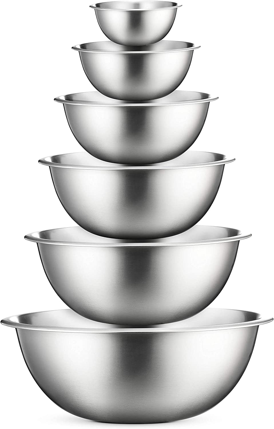 Bakeware |  Stainless Steel Mixing Bowls (Set Of 6) Stainless Steel Mixing Bowl Set – Easy To Clean, Nesting Bowls For Space Saving Storage, Great For Cooking, Baking, Prepping Bakeware Bakeware