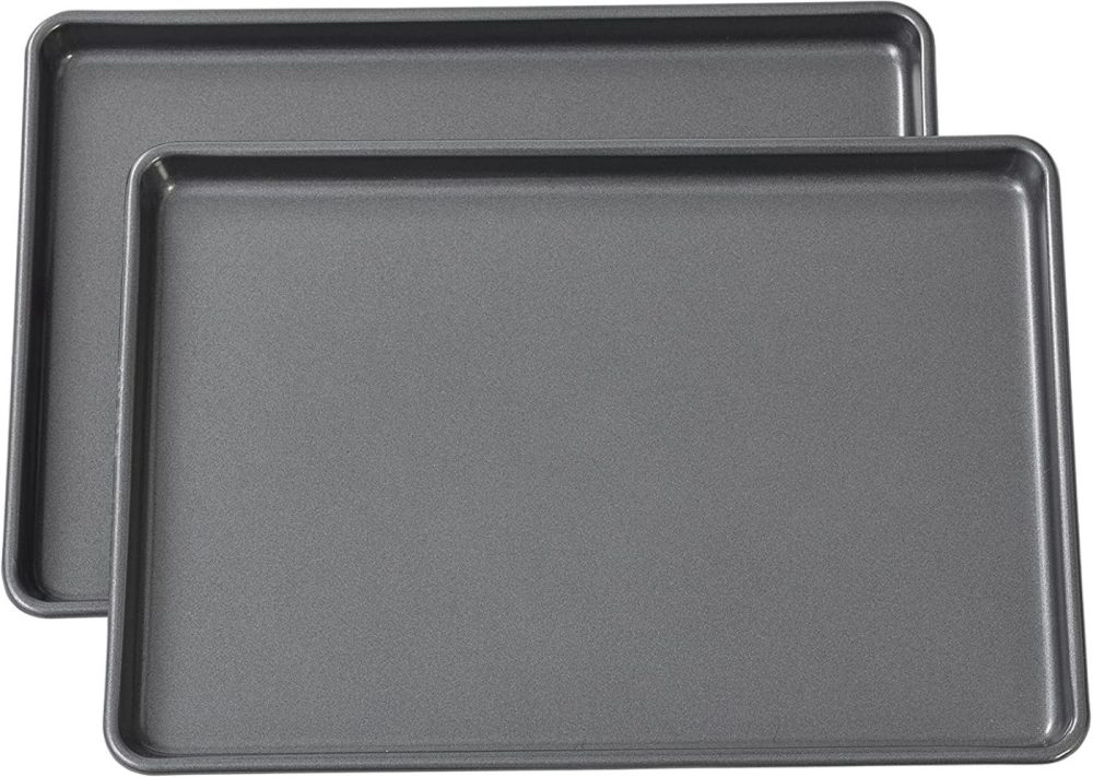 Bakeware |  Wilton Easy Layers Sheet Cake Pan, 2-Piece Set, Rectangle Steel Sheet Pan Bakeware Bakeware