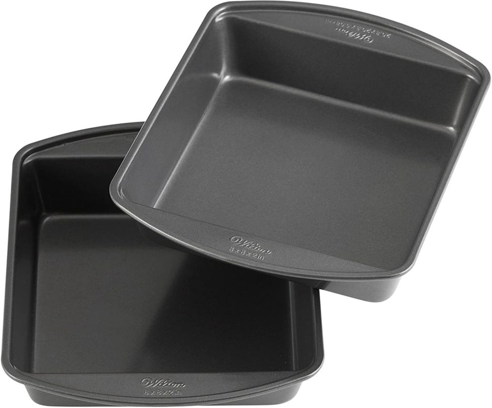 Bakeware |  Wilton Perfect Results Premium Non-Stick 8-Inch Square Cake Pans, Set Of 2, Steel Bakeware Set Bakeware Bakeware