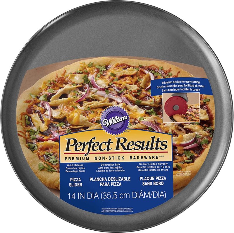 Bakeware |  Wilton Perfect Results Premium Non-Stick Bakeware Pizza Pan For Oven, 14-Inch Steel Pan Bakeware Bakeware