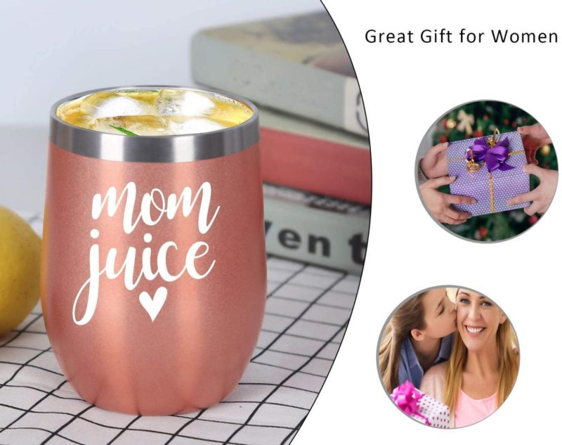 Bar Tools & Drinkware |  Mom Juice Mom Wine Tumbler, Mom Gifts 12 Oz Wine Tumbler, Funny Mother’s Day Gifts For Mom Mother In Law Mom To Be Grandma Her, Insulated Stainless Steel Wine Tumbler Bar Tools & Drinkware Bar Tools & Drinkware