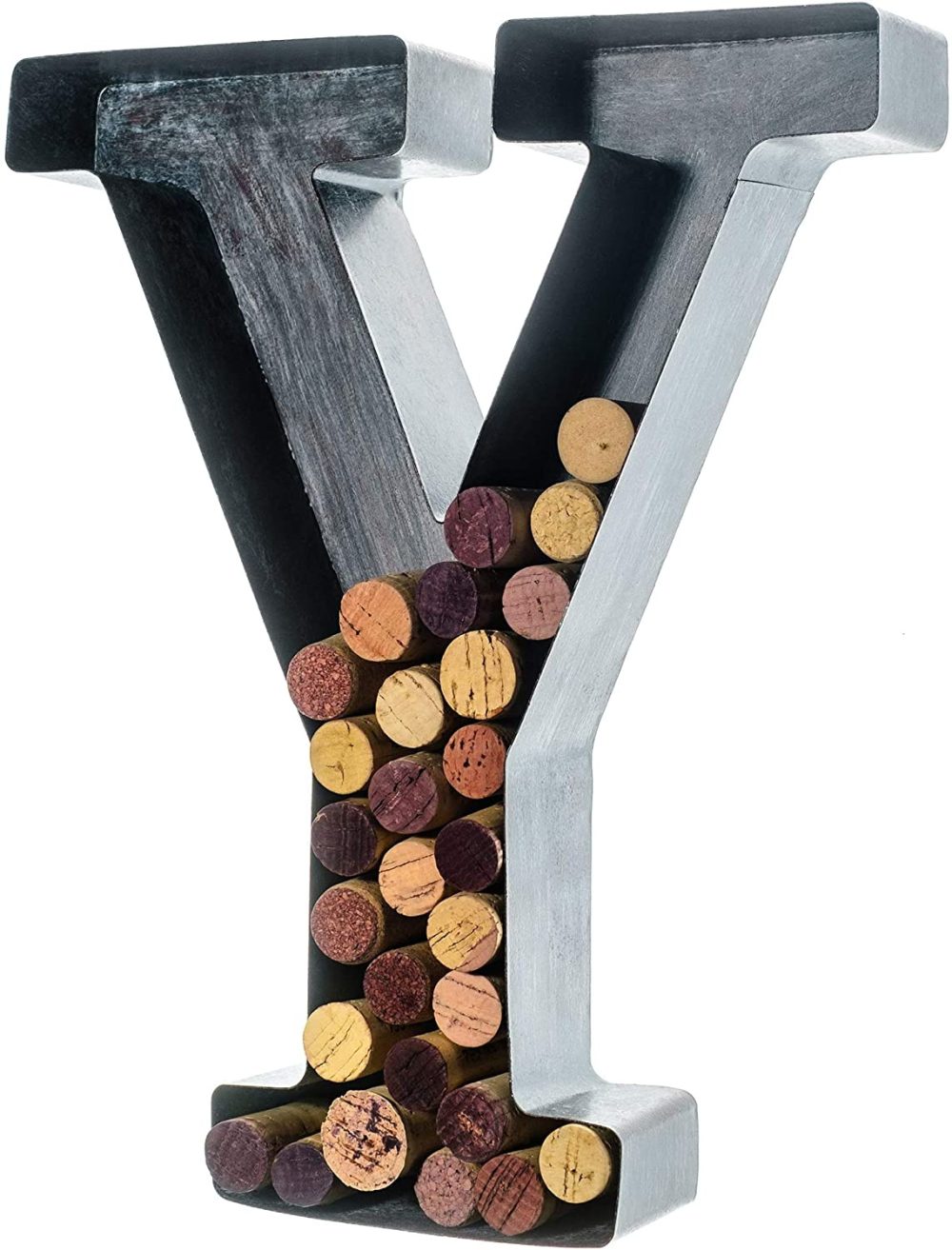 Bar Tools & Drinkware |  Wine Cork Holder – Metal Monogram Letter (Y), Brushed Metal, Large | Wine Lover Gifts, Housewarming, Engagement & Bridal Shower Gifts | Personalized Wall Art | Home Décor Bar Tools & Drinkware Bar Tools & Drinkware