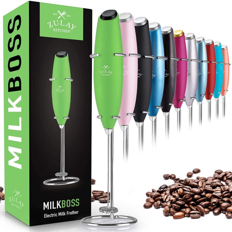 Bar Tools & Drinkware |  Zulay Original Milk Frother Handheld Foam Maker For Lattes – Whisk Drink Mixer For Coffee, Mini Foamer For Cappuccino, Frappe, Matcha, Hot Chocolate By Milk Boss Bar Tools & Drinkware Bar Tools & Drinkware