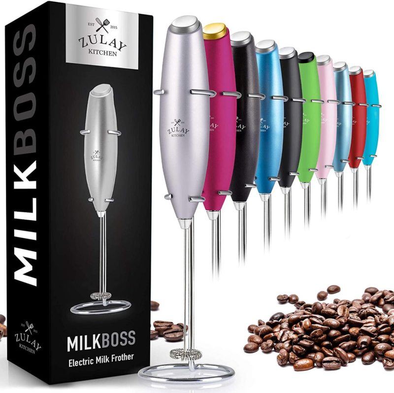 Bar Tools & Drinkware |  Zulay Original Milk Frother Handheld Foam Maker For Lattes – Whisk Drink Mixer For Coffee, Mini Foamer For Cappuccino, Frappe, Matcha, Hot Chocolate By Milk Boss Bar Tools & Drinkware Bar Tools & Drinkware