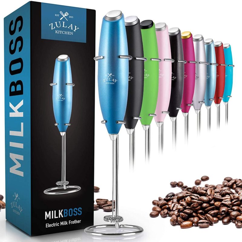 Bar Tools & Drinkware |  Zulay Original Milk Frother Handheld Foam Maker For Lattes – Whisk Drink Mixer For Coffee, Mini Foamer For Cappuccino, Frappe, Matcha, Hot Chocolate By Milk Boss Bar Tools & Drinkware Bar Tools & Drinkware