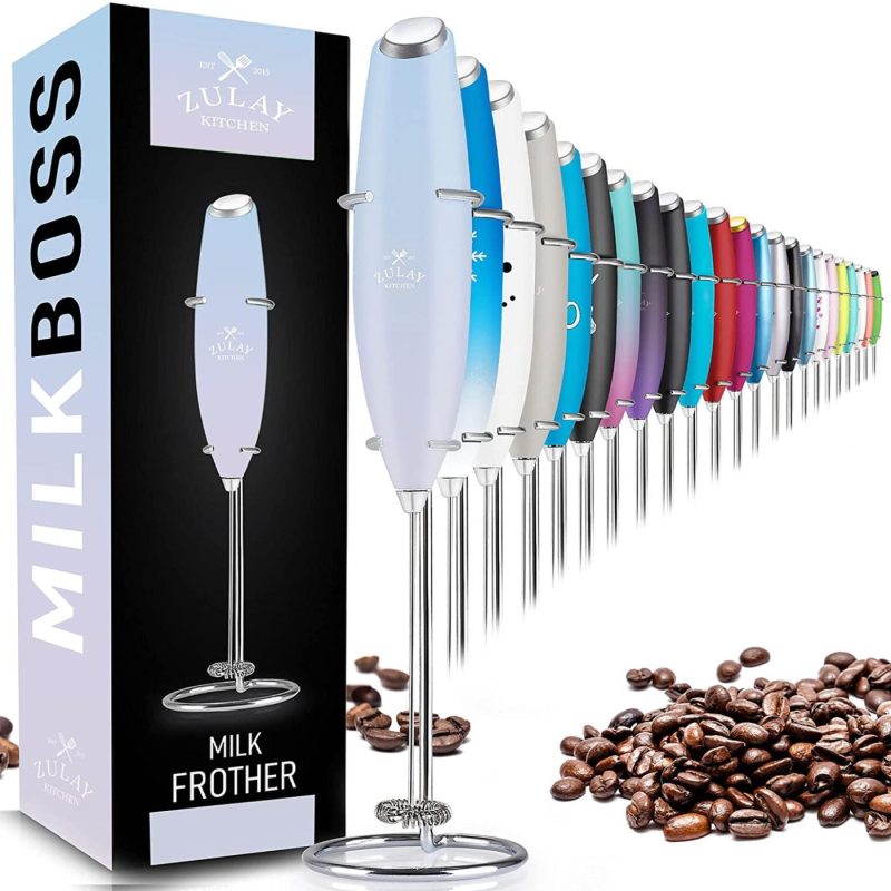 Bar Tools & Drinkware |  Zulay Original Milk Frother Handheld Foam Maker For Lattes – Whisk Drink Mixer For Coffee, Mini Foamer For Cappuccino, Frappe, Matcha, Hot Chocolate By Milk Boss Bar Tools & Drinkware Bar Tools & Drinkware