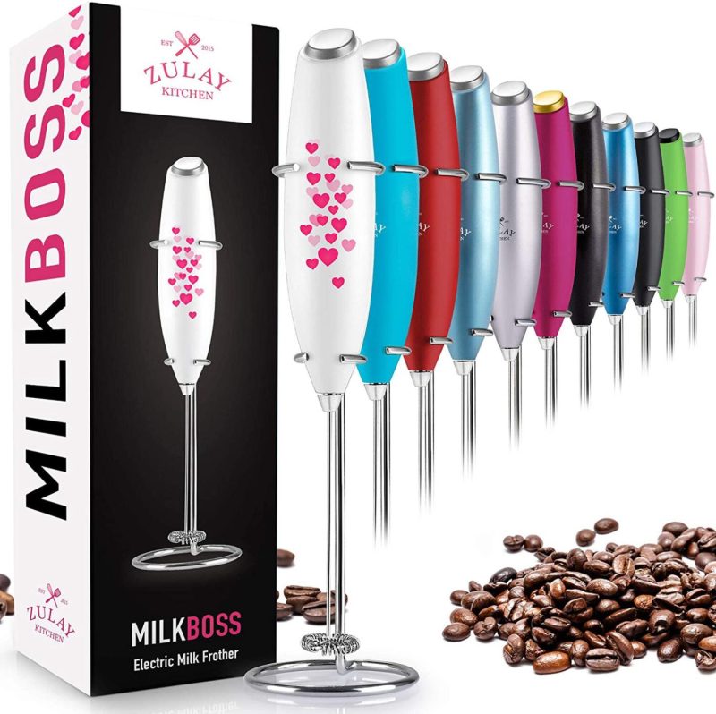 Bar Tools & Drinkware |  Zulay Original Milk Frother Handheld Foam Maker For Lattes – Whisk Drink Mixer For Coffee, Mini Foamer For Cappuccino, Frappe, Matcha, Hot Chocolate By Milk Boss Bar Tools & Drinkware Bar Tools & Drinkware