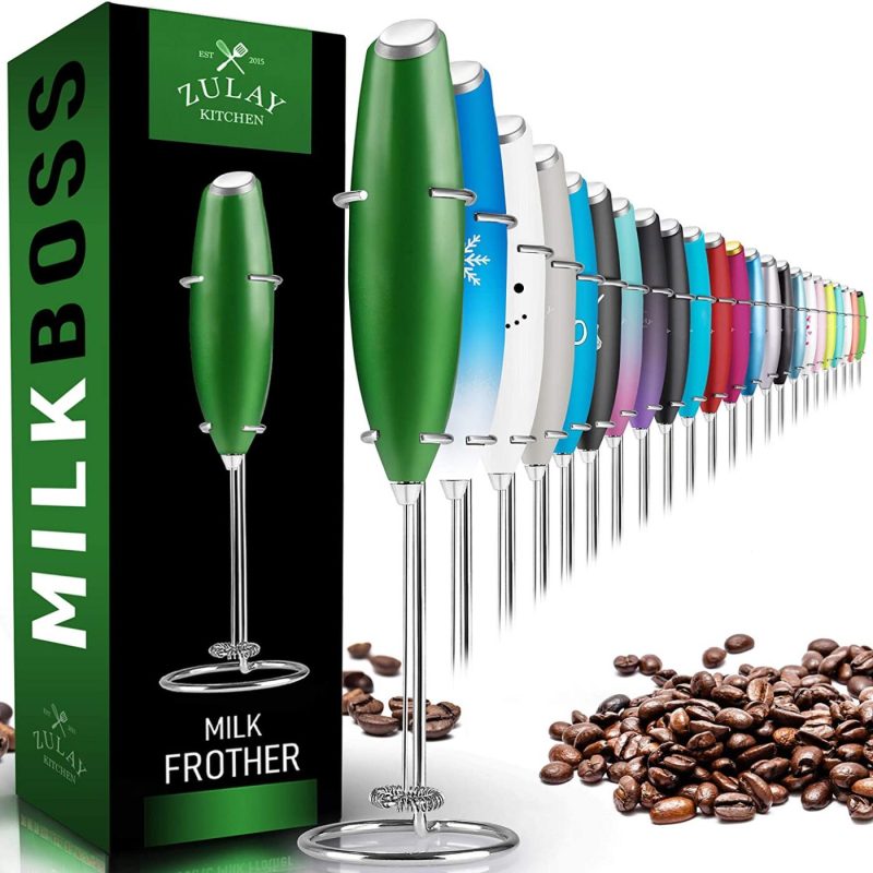 Bar Tools & Drinkware |  Zulay Original Milk Frother Handheld Foam Maker For Lattes – Whisk Drink Mixer For Coffee, Mini Foamer For Cappuccino, Frappe, Matcha, Hot Chocolate By Milk Boss Bar Tools & Drinkware Bar Tools & Drinkware