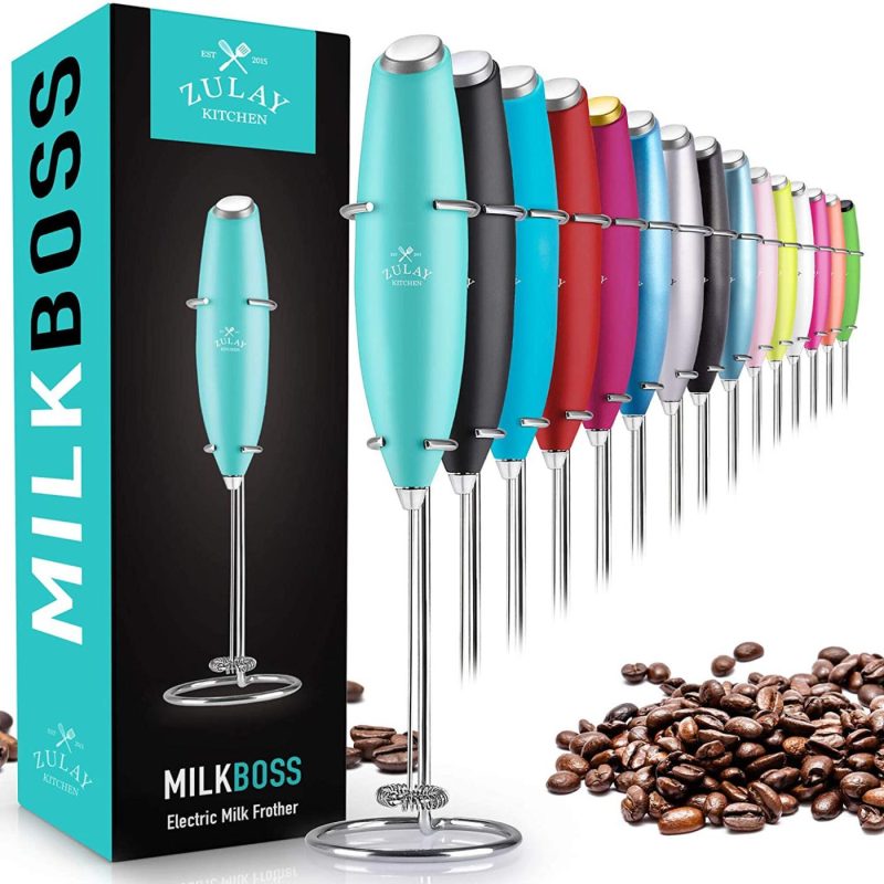 Bar Tools & Drinkware |  Zulay Original Milk Frother Handheld Foam Maker For Lattes – Whisk Drink Mixer For Coffee, Mini Foamer For Cappuccino, Frappe, Matcha, Hot Chocolate By Milk Boss Bar Tools & Drinkware Bar Tools & Drinkware