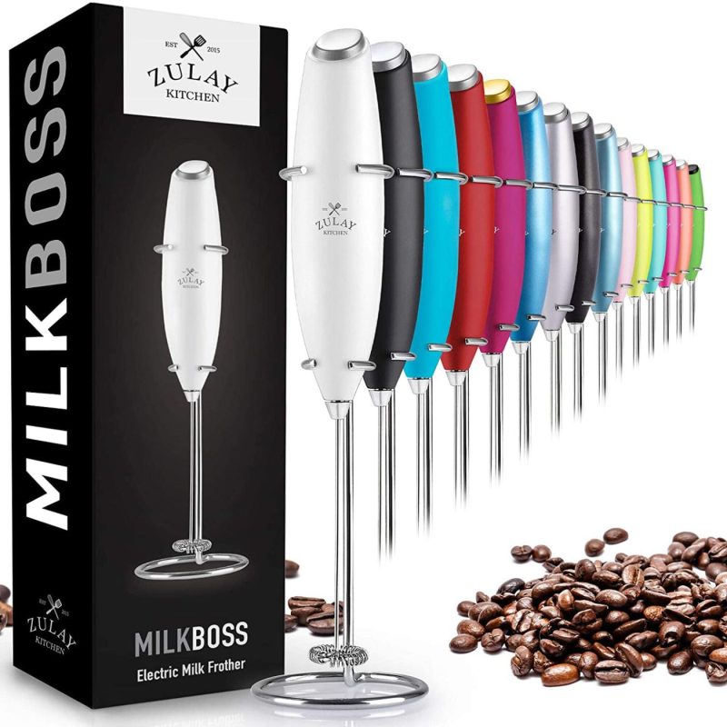 Bar Tools & Drinkware |  Zulay Original Milk Frother Handheld Foam Maker For Lattes – Whisk Drink Mixer For Coffee, Mini Foamer For Cappuccino, Frappe, Matcha, Hot Chocolate By Milk Boss Bar Tools & Drinkware Bar Tools & Drinkware