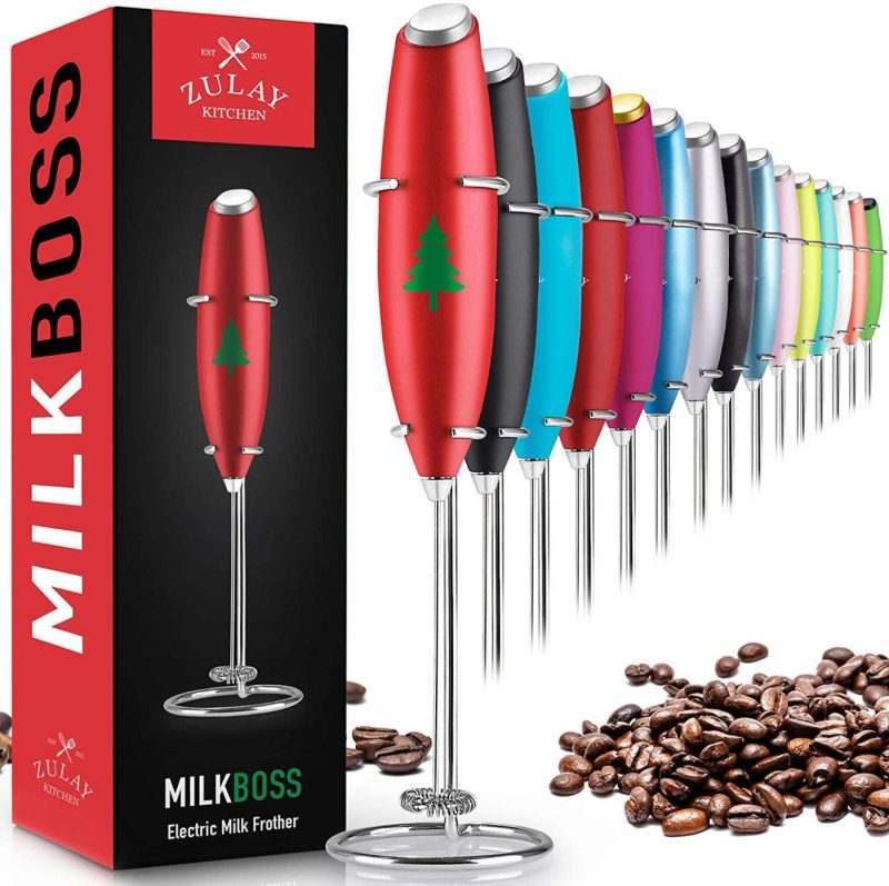 Bar Tools & Drinkware |  Zulay Original Milk Frother Handheld Foam Maker For Lattes – Whisk Drink Mixer For Coffee, Mini Foamer For Cappuccino, Frappe, Matcha, Hot Chocolate By Milk Boss Bar Tools & Drinkware Bar Tools & Drinkware