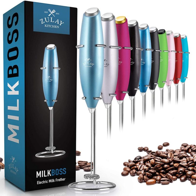 Bar Tools & Drinkware |  Zulay Original Milk Frother Handheld Foam Maker For Lattes – Whisk Drink Mixer For Coffee, Mini Foamer For Cappuccino, Frappe, Matcha, Hot Chocolate By Milk Boss Bar Tools & Drinkware Bar Tools & Drinkware