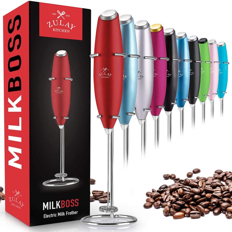 Bar Tools & Drinkware |  Zulay Original Milk Frother Handheld Foam Maker For Lattes – Whisk Drink Mixer For Coffee, Mini Foamer For Cappuccino, Frappe, Matcha, Hot Chocolate By Milk Boss Bar Tools & Drinkware Bar Tools & Drinkware