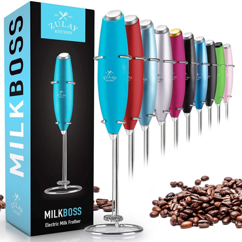 Bar Tools & Drinkware |  Zulay Original Milk Frother Handheld Foam Maker For Lattes – Whisk Drink Mixer For Coffee, Mini Foamer For Cappuccino, Frappe, Matcha, Hot Chocolate By Milk Boss Bar Tools & Drinkware Bar Tools & Drinkware