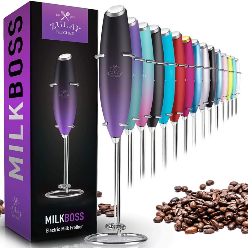 Bar Tools & Drinkware |  Zulay Original Milk Frother Handheld Foam Maker For Lattes – Whisk Drink Mixer For Coffee, Mini Foamer For Cappuccino, Frappe, Matcha, Hot Chocolate By Milk Boss Bar Tools & Drinkware Bar Tools & Drinkware