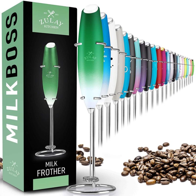 Bar Tools & Drinkware |  Zulay Original Milk Frother Handheld Foam Maker For Lattes – Whisk Drink Mixer For Coffee, Mini Foamer For Cappuccino, Frappe, Matcha, Hot Chocolate By Milk Boss Bar Tools & Drinkware Bar Tools & Drinkware