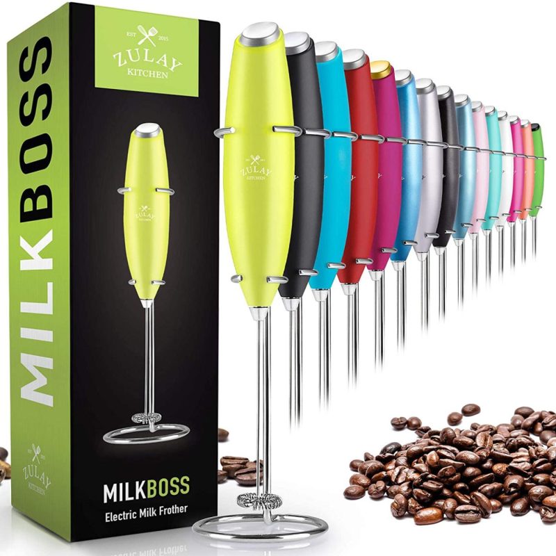 Bar Tools & Drinkware |  Zulay Original Milk Frother Handheld Foam Maker For Lattes – Whisk Drink Mixer For Coffee, Mini Foamer For Cappuccino, Frappe, Matcha, Hot Chocolate By Milk Boss Bar Tools & Drinkware Bar Tools & Drinkware