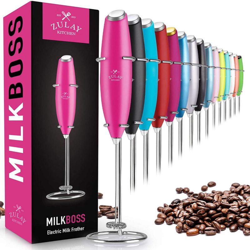 Bar Tools & Drinkware |  Zulay Original Milk Frother Handheld Foam Maker For Lattes – Whisk Drink Mixer For Coffee, Mini Foamer For Cappuccino, Frappe, Matcha, Hot Chocolate By Milk Boss Bar Tools & Drinkware Bar Tools & Drinkware