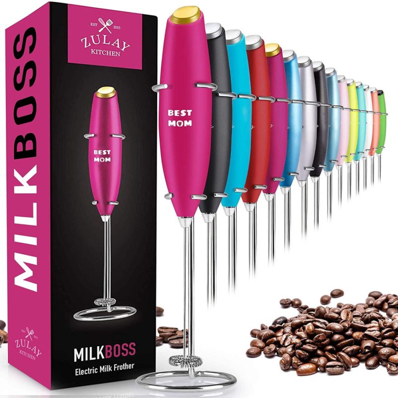 Bar Tools & Drinkware |  Zulay Original Milk Frother Handheld Foam Maker For Lattes – Whisk Drink Mixer For Coffee, Mini Foamer For Cappuccino, Frappe, Matcha, Hot Chocolate By Milk Boss Bar Tools & Drinkware Bar Tools & Drinkware