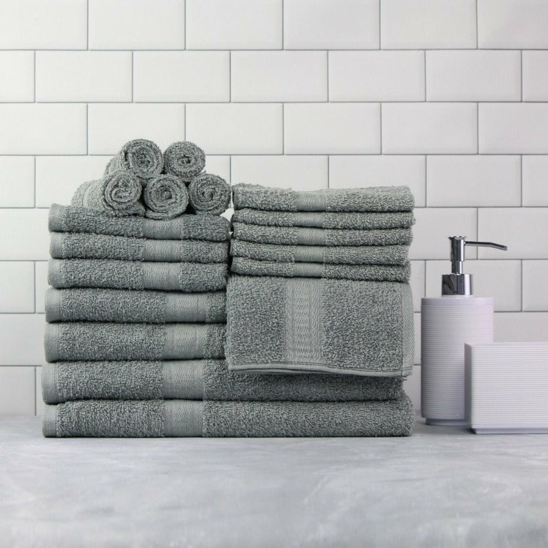 Bath |  18-Piece  Solid Bath Towel Set Bath 1888 Mills