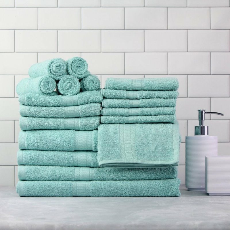 Bath |  18-Piece  Solid Bath Towel Set Bath 1888 Mills