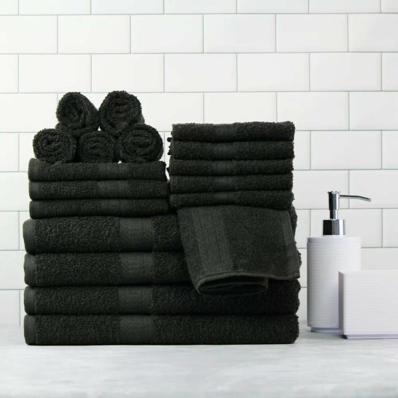 Bath |  18-Piece  Solid Bath Towel Set Bath 1888 Mills