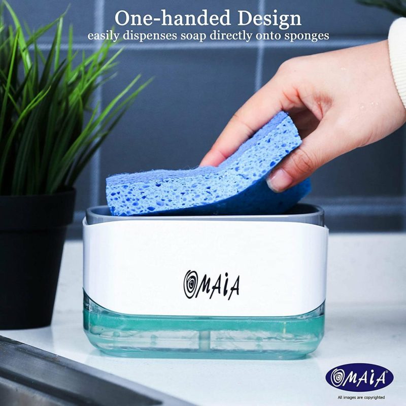 Bath |  2-In-1 Kitchen Soap Dispenser With Sponge Holder Bath Bath