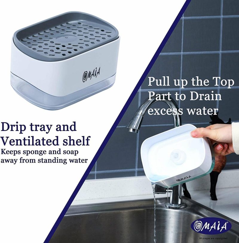 Bath |  2-In-1 Kitchen Soap Dispenser With Sponge Holder Bath Bath