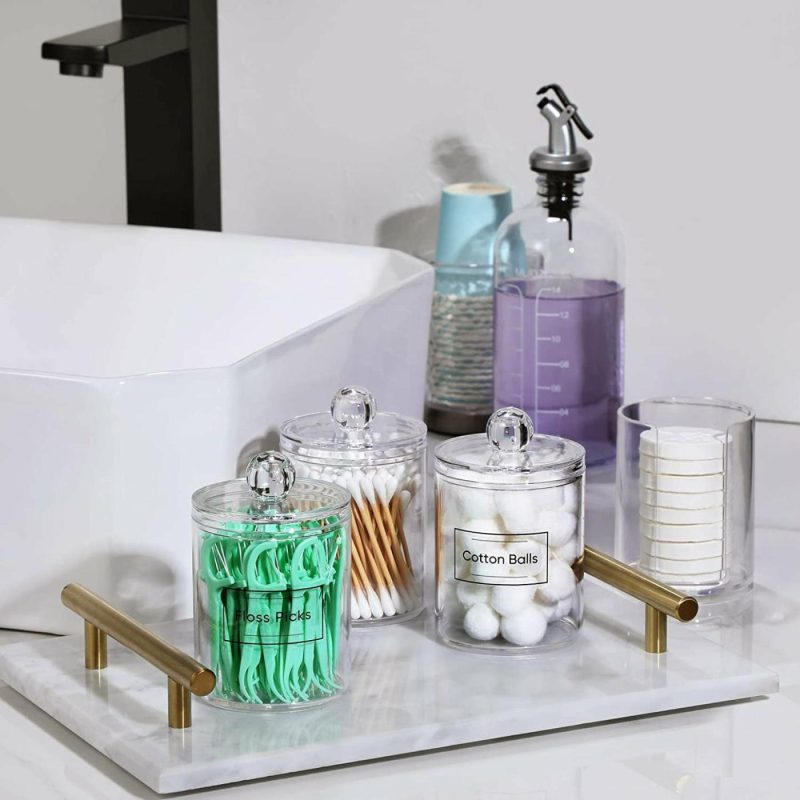 Bath |  4 Pcs Bathroom Canister Storage Organization Bath AOZITA