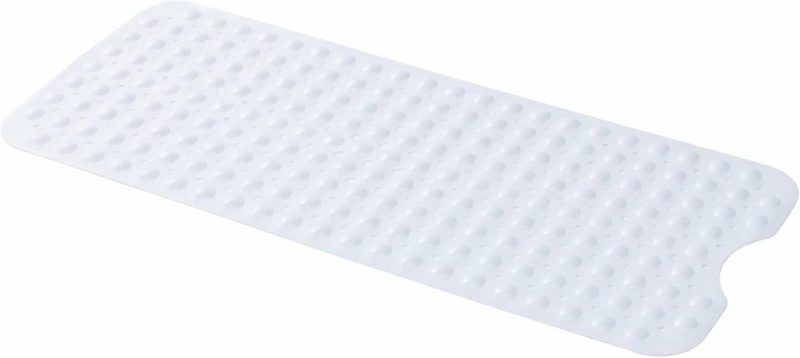 Bath |  40 X 16 Inches Extra Long Shower Mat With Suction Cups And Drain Holes Bath Bath